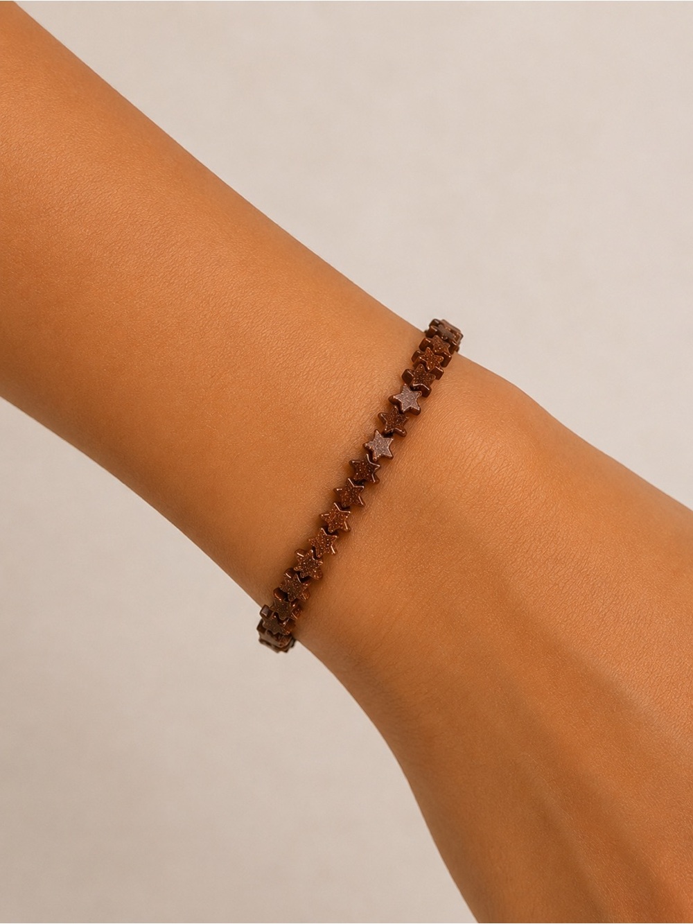 Goldstone Star Beaded Bracelet/Anklet - Made to Order